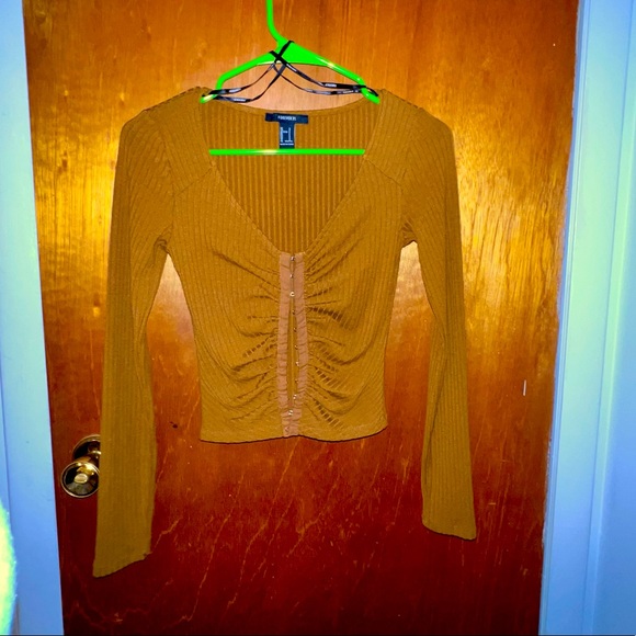 FOREVER21 Brown Ribbed Top - Picture 7 of 8